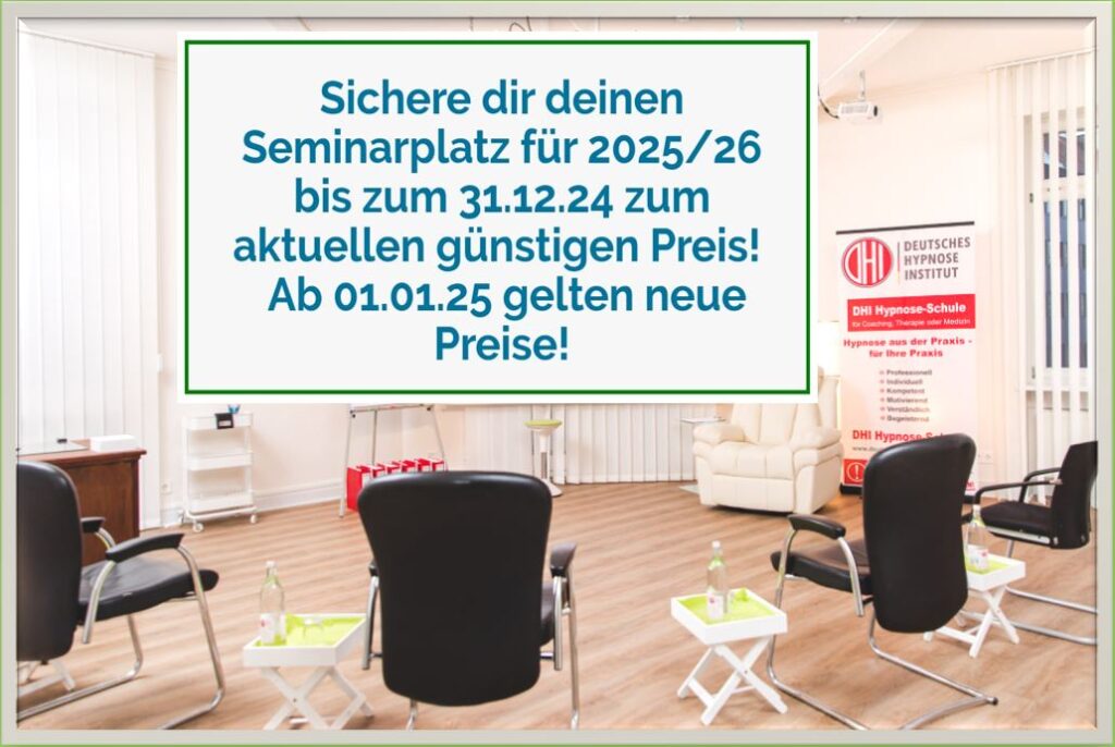 DHI Hypnose-Ausbildung 2025 Preiserhöhung - jetzt buchen und alten Preis sichern